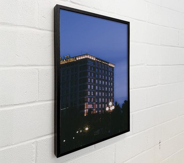 Twilight Cityscape In Blue