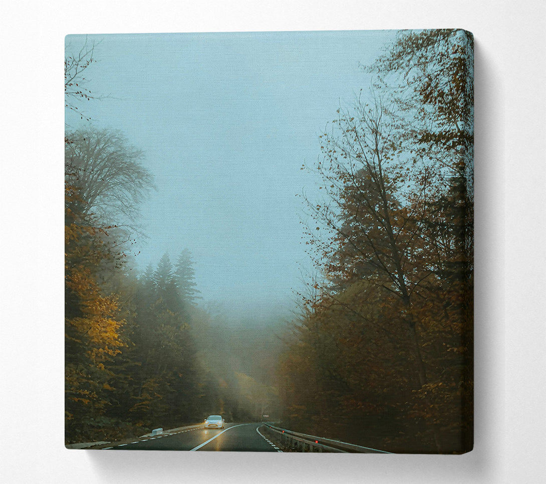 A Canvas Print of Blue Mist Road Trip Canvas Print