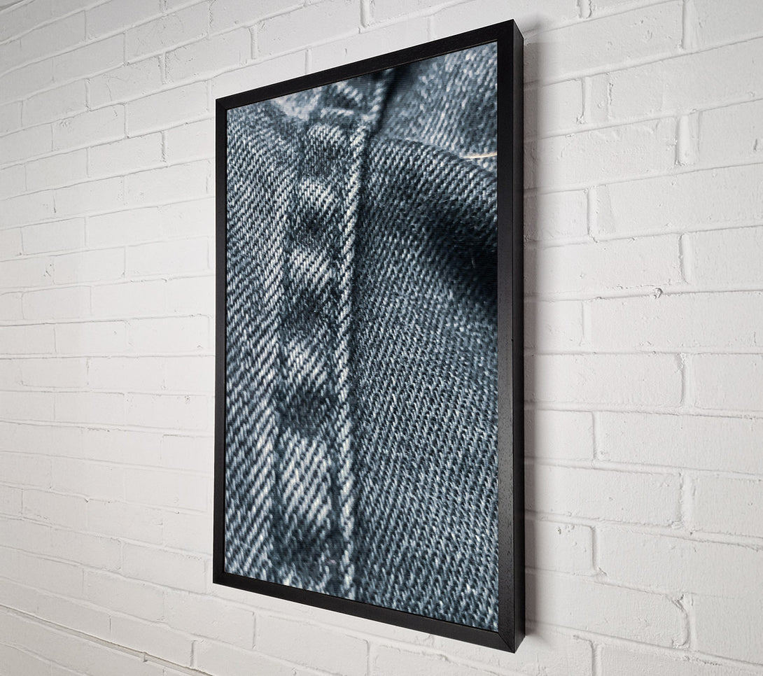  A Canvas Print of Indigo Woven Texture Canvas Wall Art