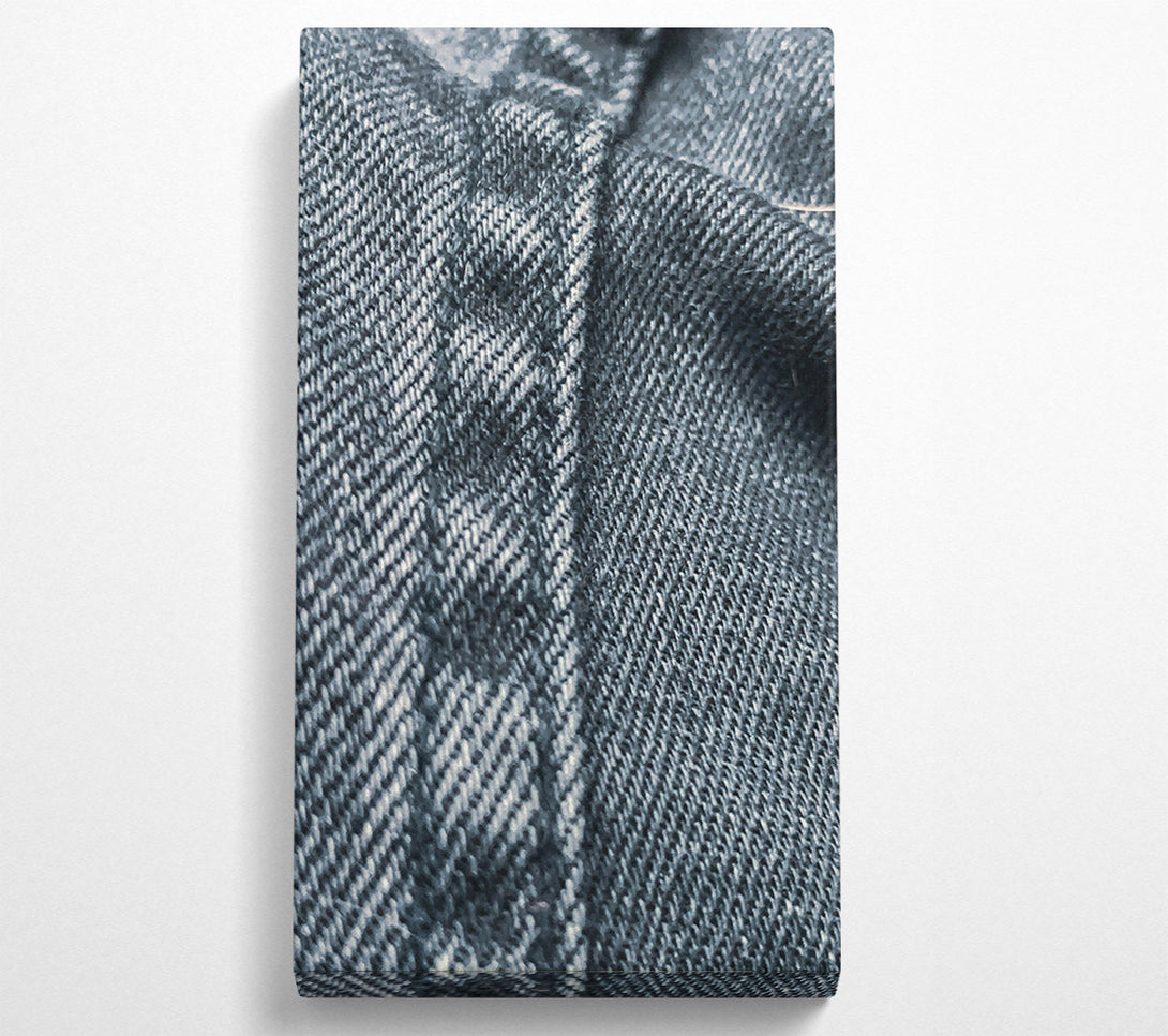  A Canvas Print of Indigo Woven Texture Canvas Wall Art
