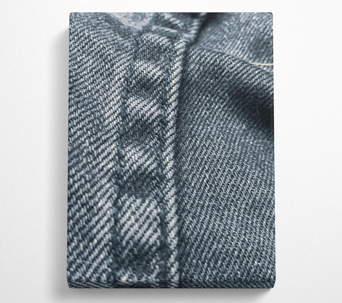  A Canvas Print of Indigo Woven Texture Canvas Wall Art