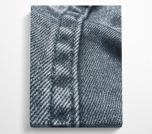  A Canvas Print of Indigo Woven Texture Canvas Wall Art