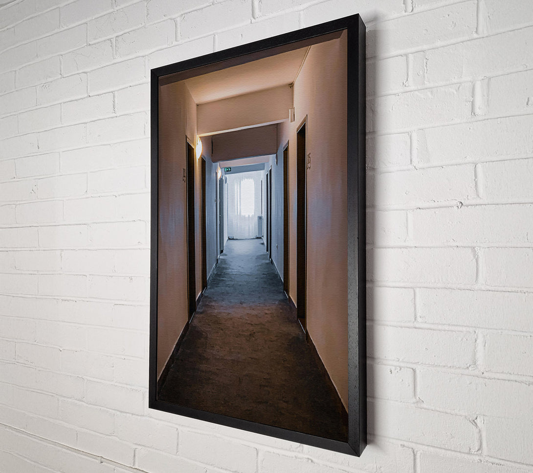  A Canvas Print of Brown Hallway Light Canvas Print