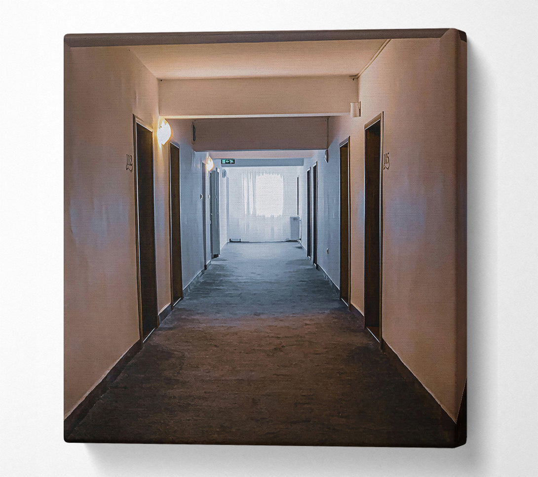  A Canvas Print of Brown Hallway Light Canvas Print