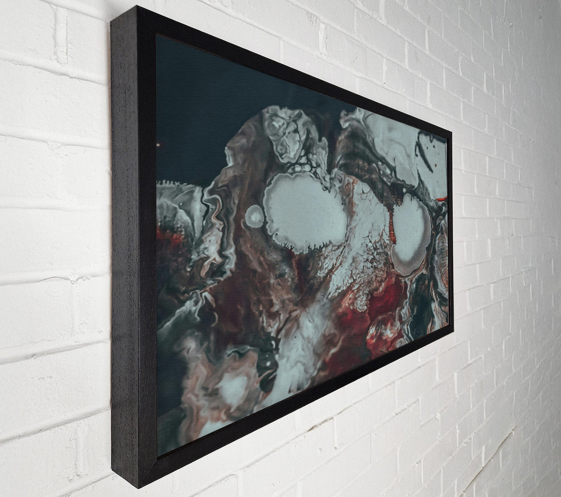  A Canvas Print of Crimson And Grey Swirls Canvas Art