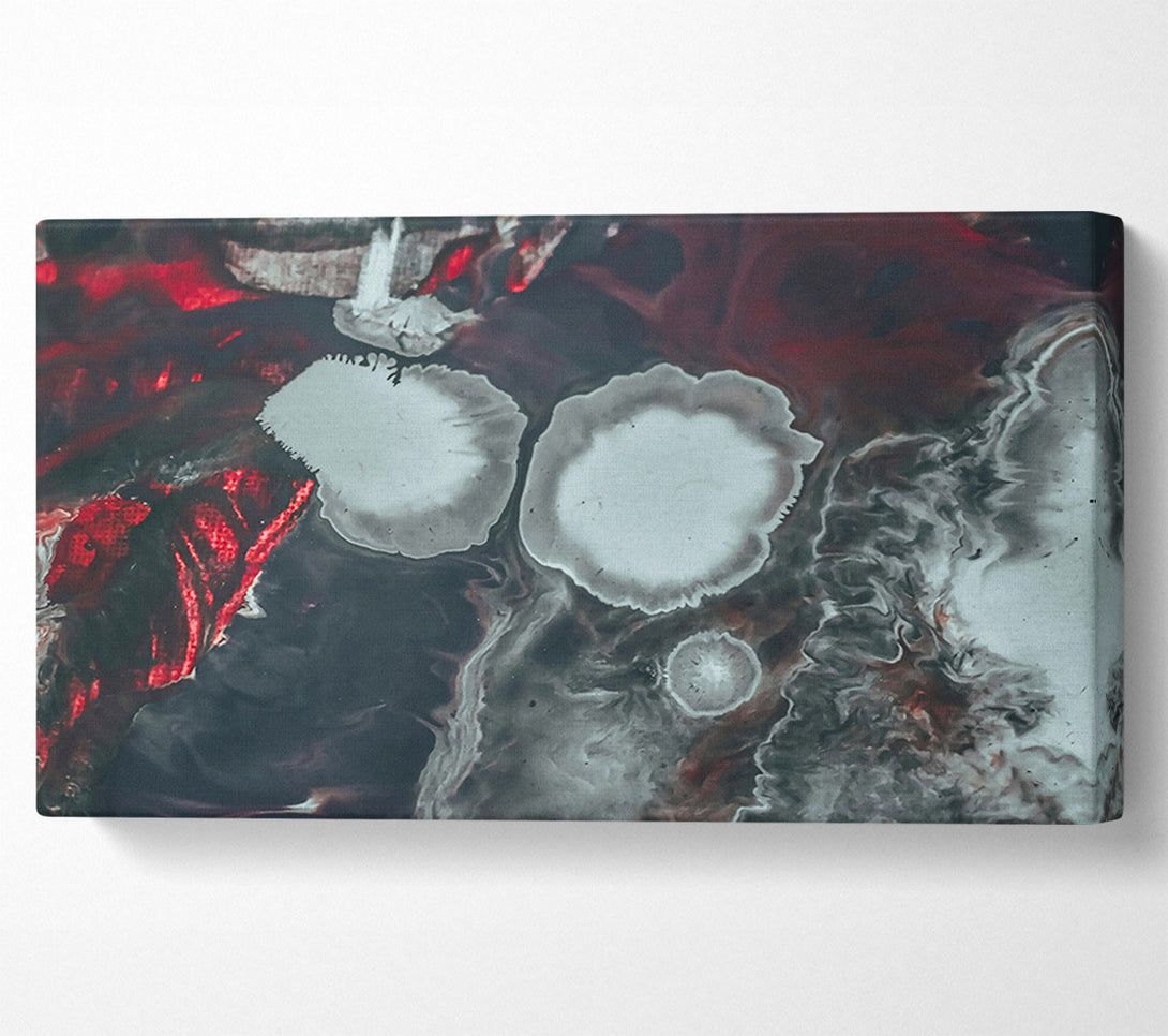  A Canvas Print of Crimson And Grey Swirls Canvas Print