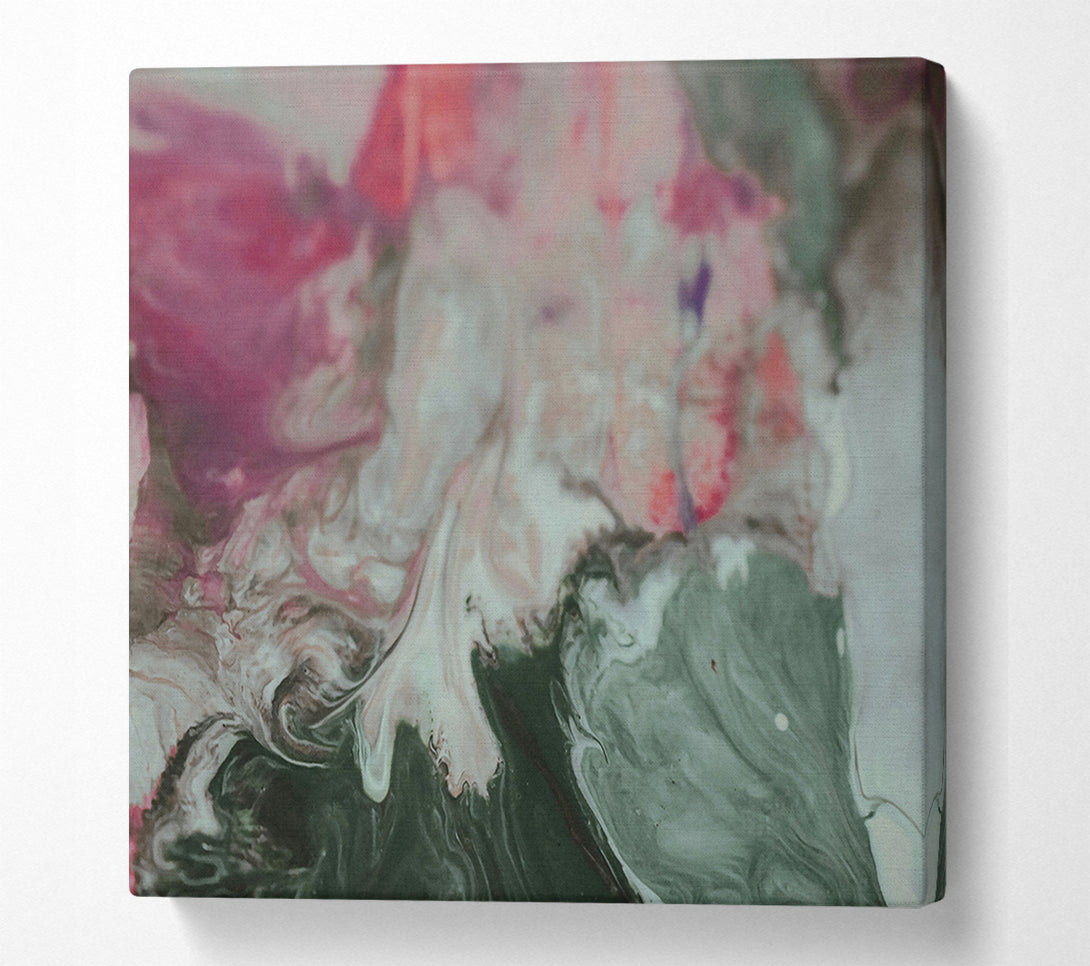  A Canvas Print of The Green And White Swirl Canvas Art