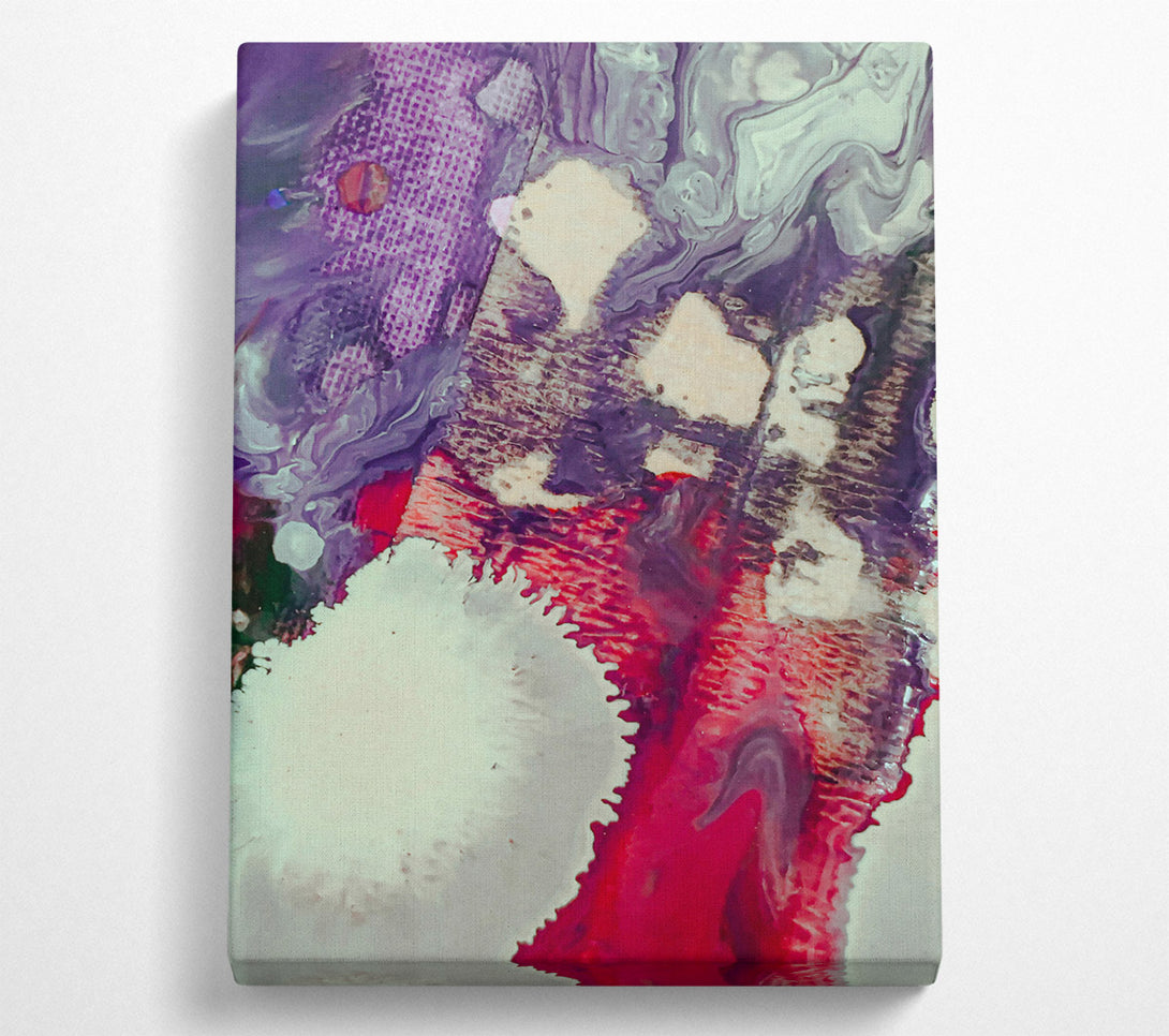  A Canvas Print of Crimson Abstract Flow Canvas Wall Art
