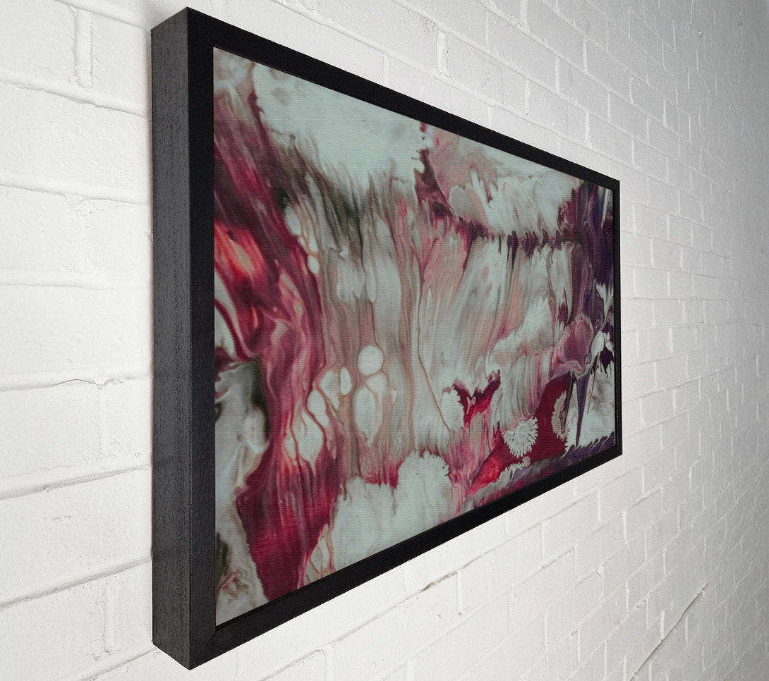  A Canvas Print of Crimson Swirls In White Canvas Art
