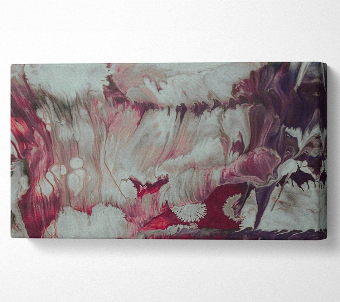  A Canvas Print of Crimson Swirls In White Canvas Art