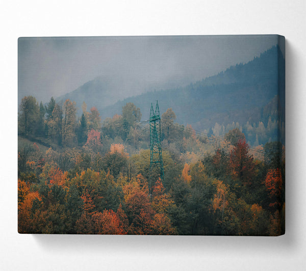  A Canvas Print of Blue Mist Tower Canvas Print
