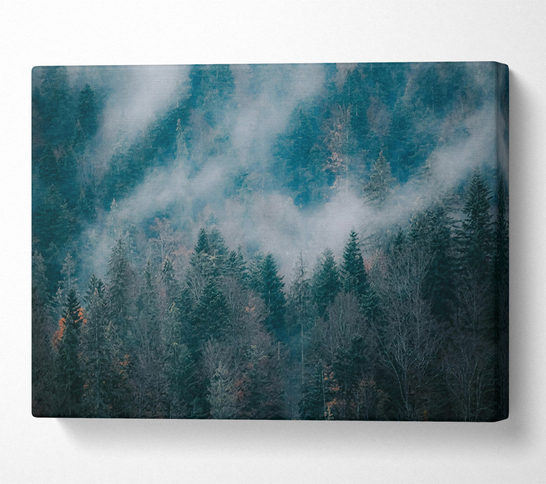  A Canvas Print of Azure Forest Mist Canvas Print