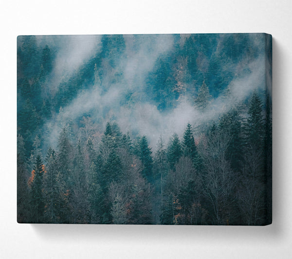  A Canvas Print of Azure Forest Mist Canvas Print