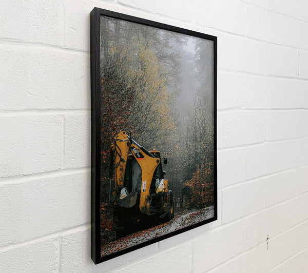Yellow Digger In Fog