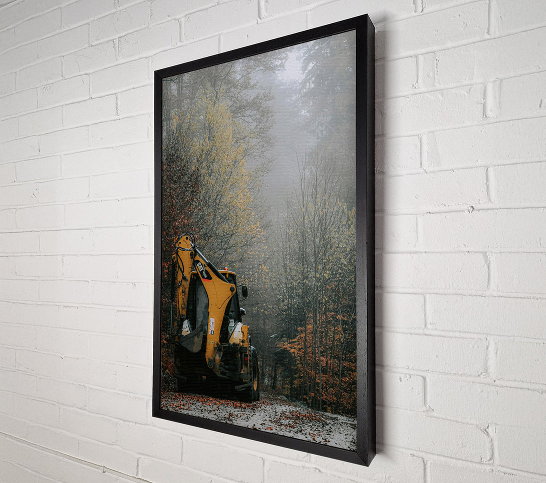  A Canvas Print of Yellow Digger In Fog Canvas Art