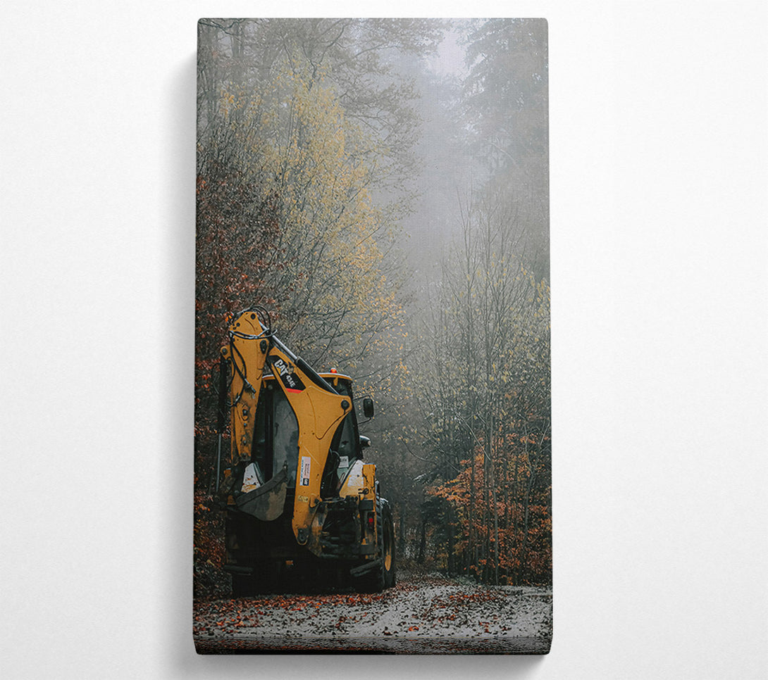  A Canvas Print of Yellow Digger In Fog Canvas Art