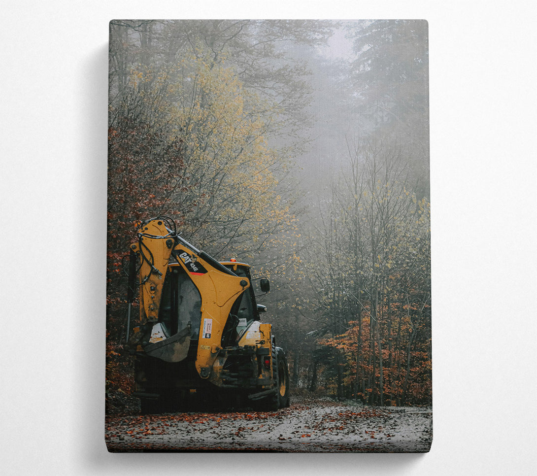  A Canvas Print of Yellow Digger In Fog Canvas Art