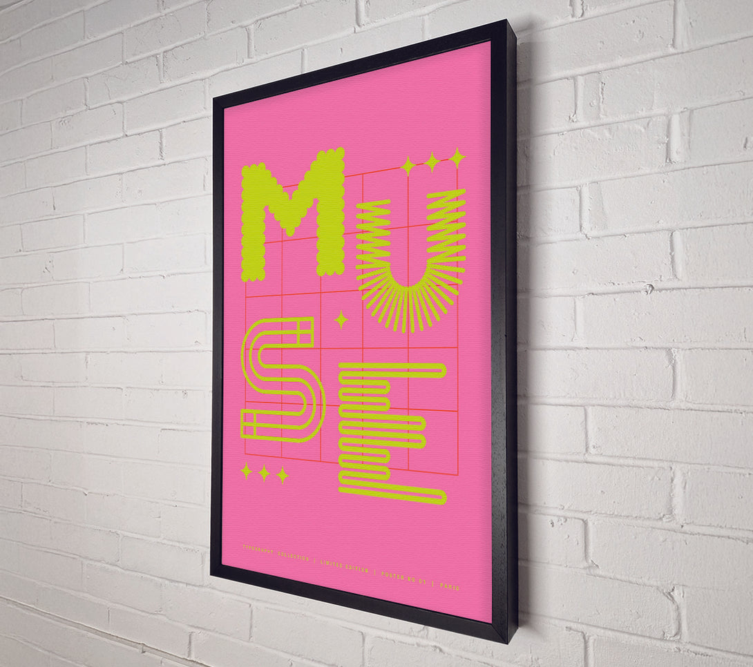  A Canvas Print of Muse Retro Canvas Art