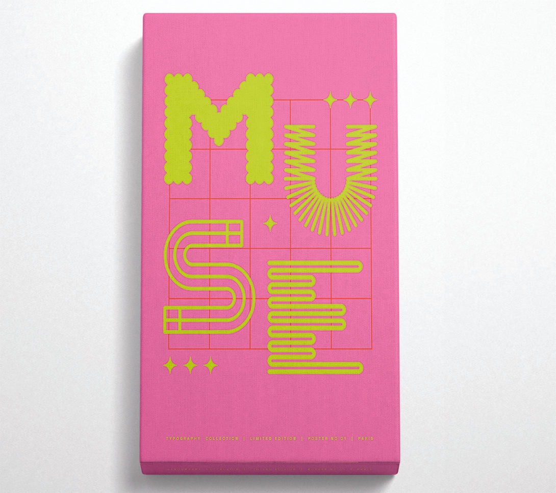  A Canvas Print of Muse Retro Canvas Art