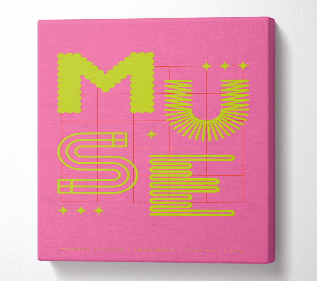  A Canvas Print of Muse Retro Canvas Art