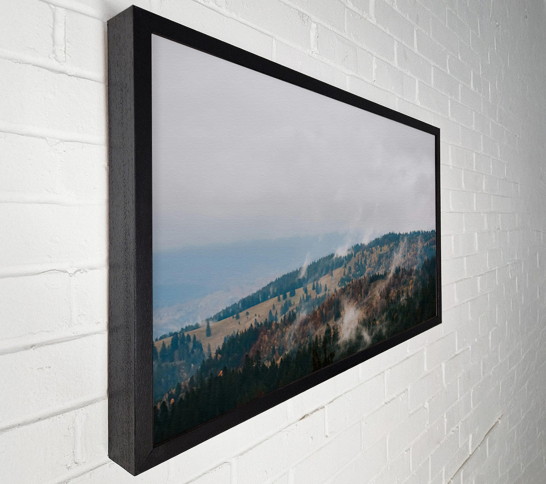  A Canvas Print of Misty Green Peaks Canvas Print