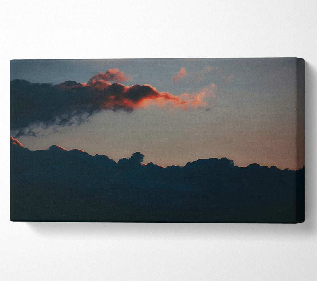  A Canvas Print of Crimson Cloud Silhouette Canvas Print