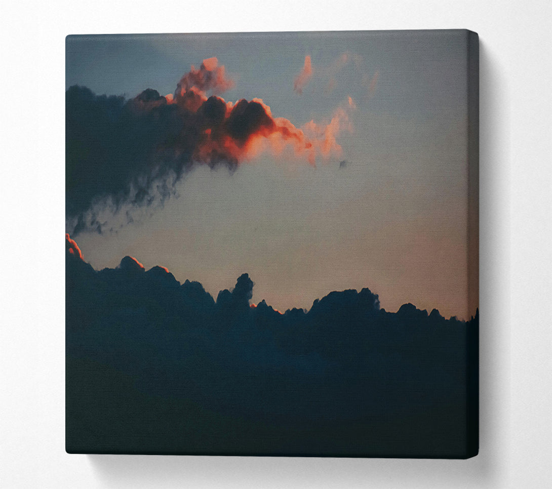  A Canvas Print of Crimson Cloud Silhouette Canvas Print
