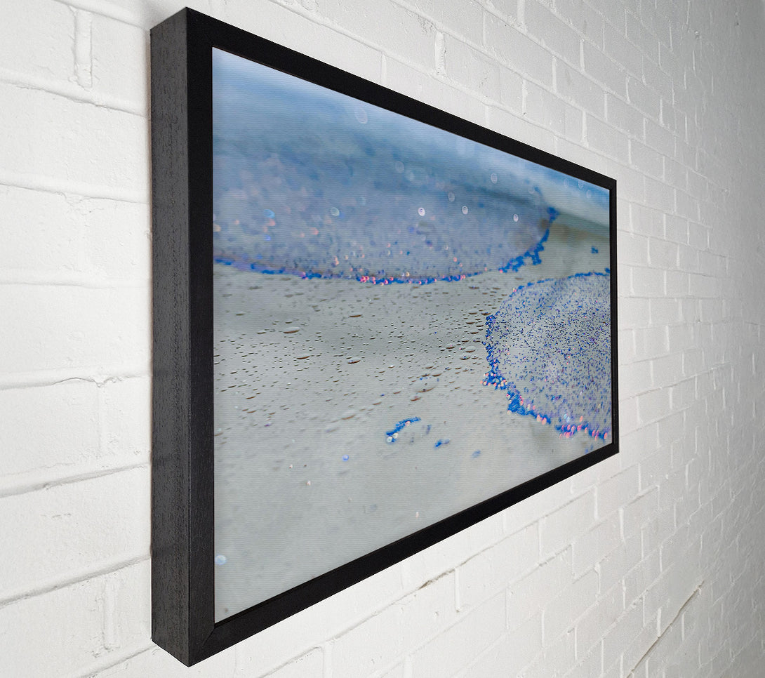  A Canvas Print of Blue Shimmering Drops Canvas Art