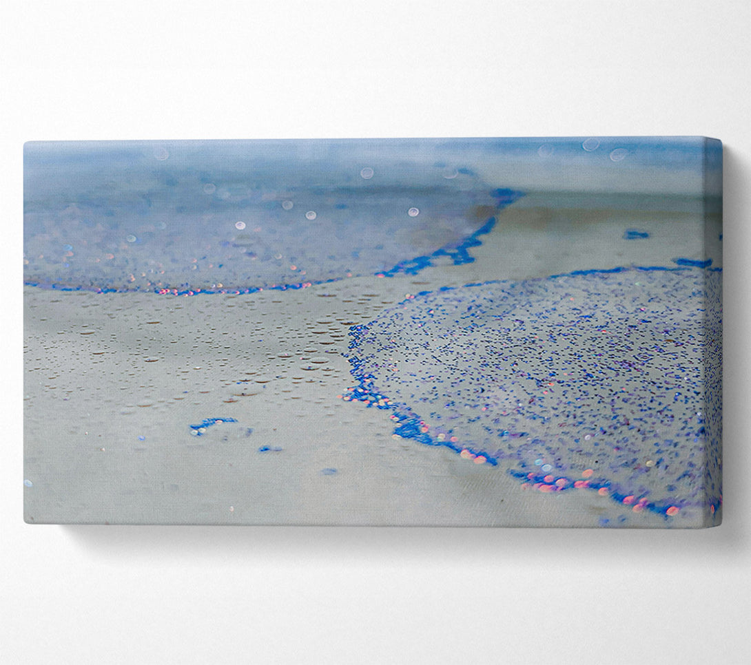  A Canvas Print of Blue Shimmering Drops Canvas Art