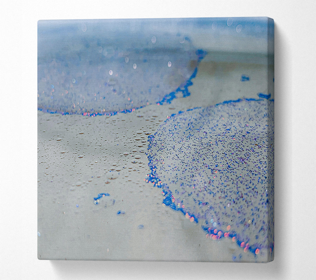  A Canvas Print of Blue Shimmering Drops Canvas Art