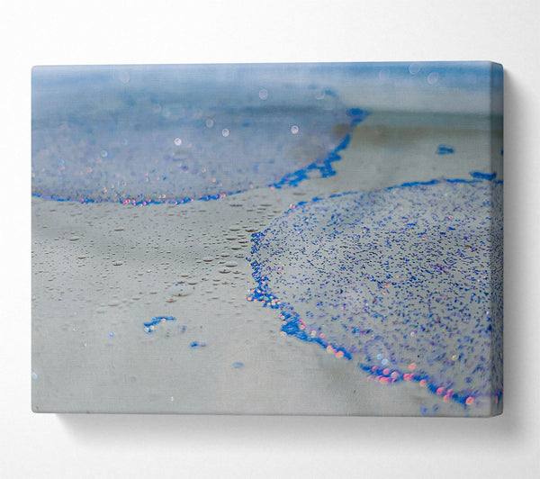  A Canvas Print of Blue Shimmering Drops Canvas Art