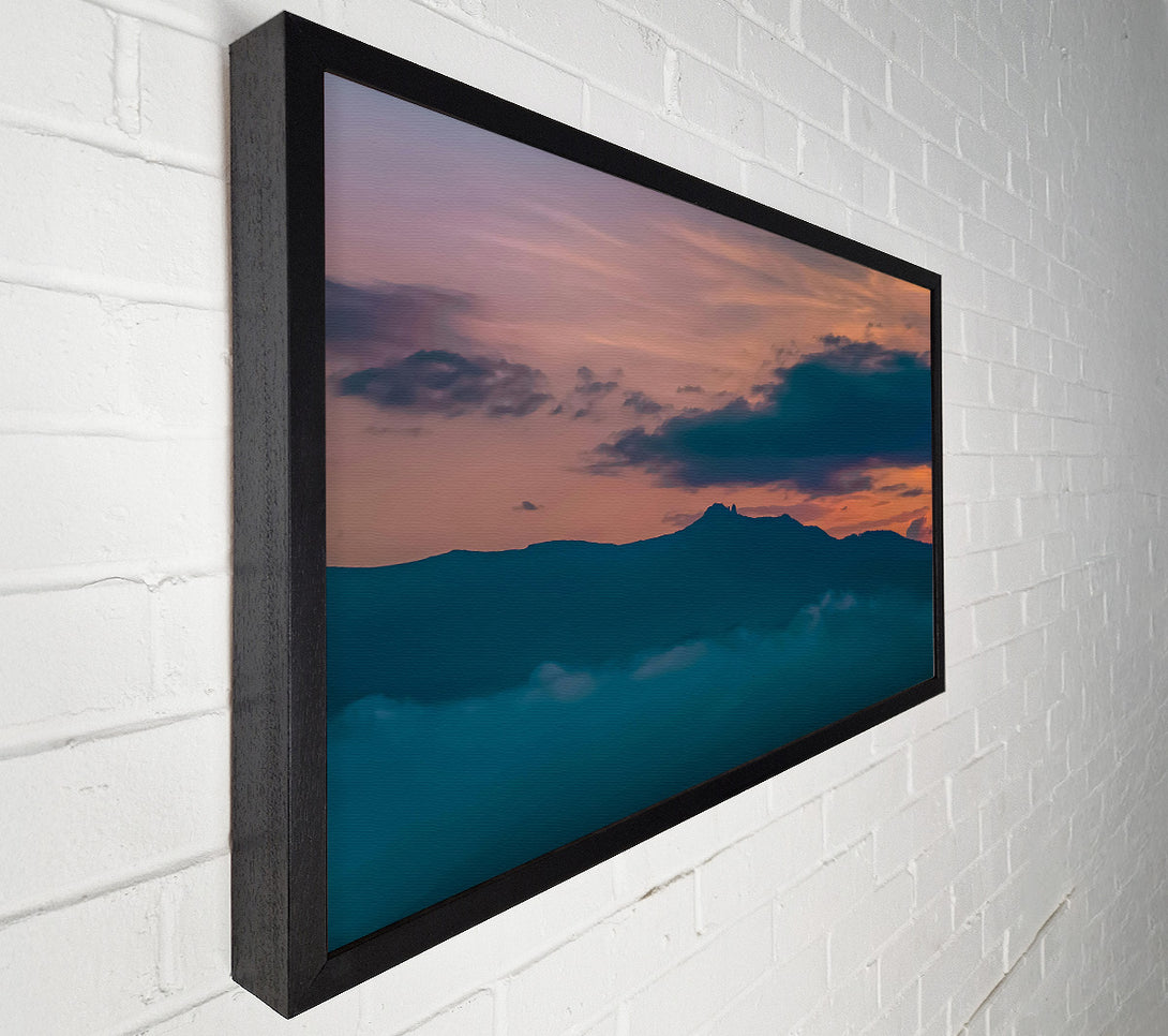  A Canvas Print of Azure Mountain Dusk Canvas Wall Art