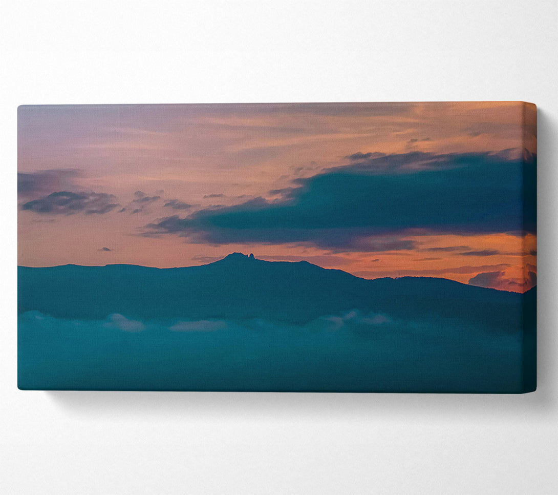  A Canvas Print of Azure Mountain Dusk Canvas Wall Art