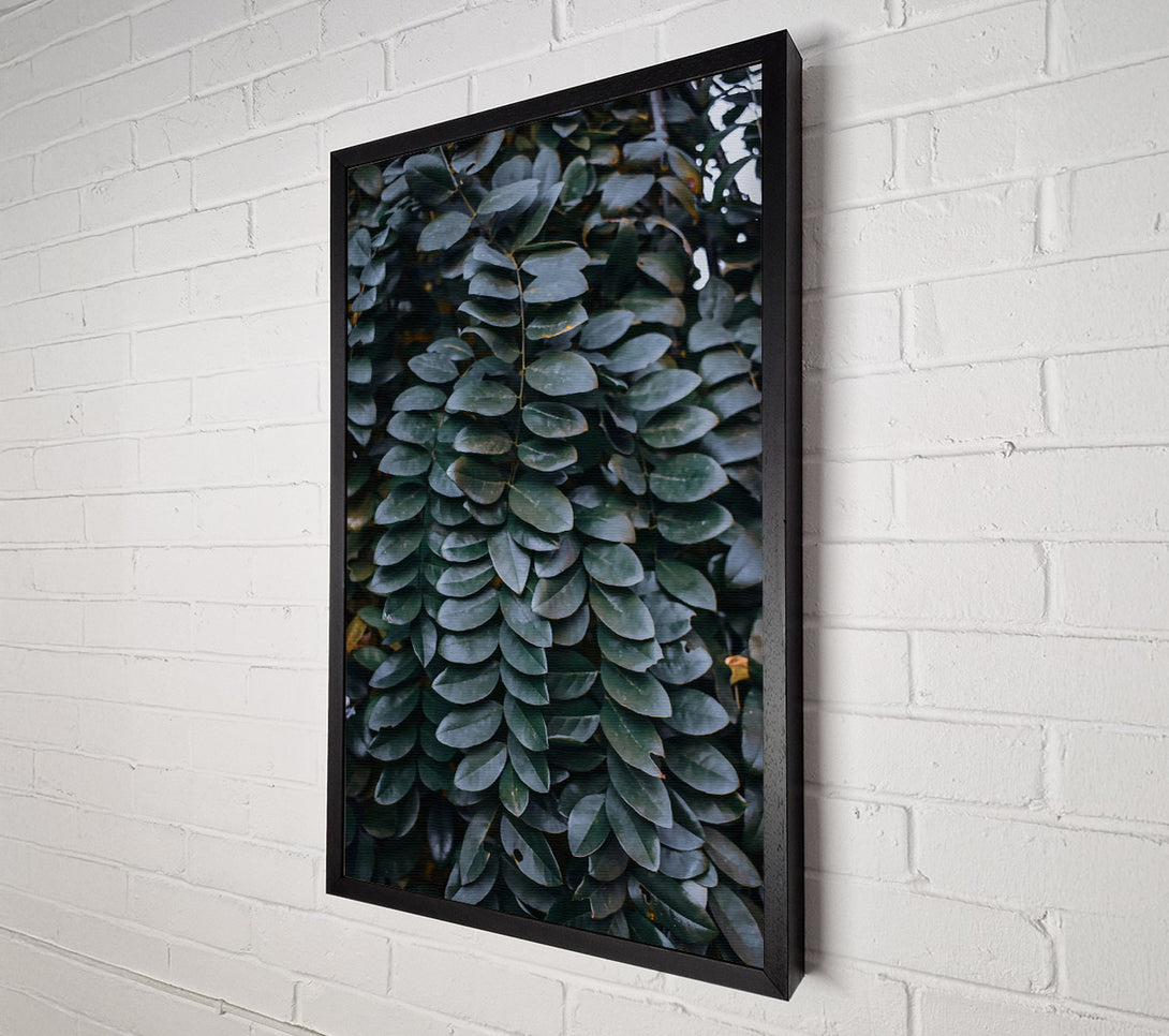  A Canvas Print of Emerald Leaf Cascade Canvas Wall Art