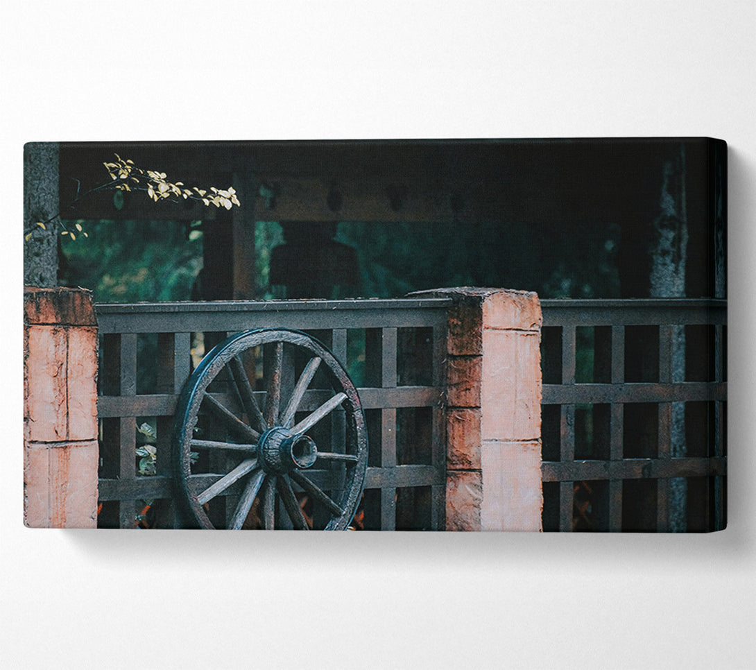  A Canvas Print of Rustic Brown Wheel Canvas Print