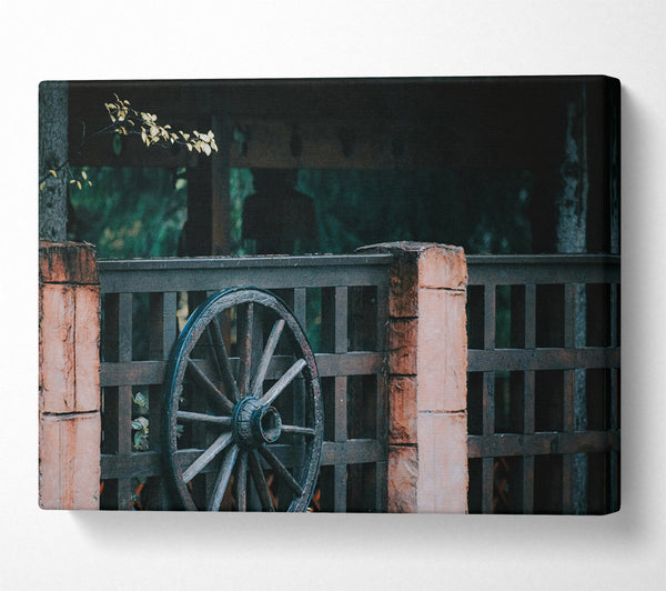  A Canvas Print of Rustic Brown Wheel Canvas Print