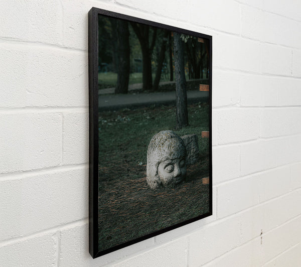 Stone Face In Green