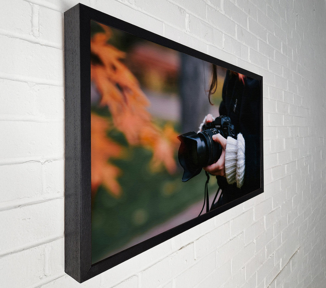  A Canvas Print of Autumn Camera Lens Canvas Print