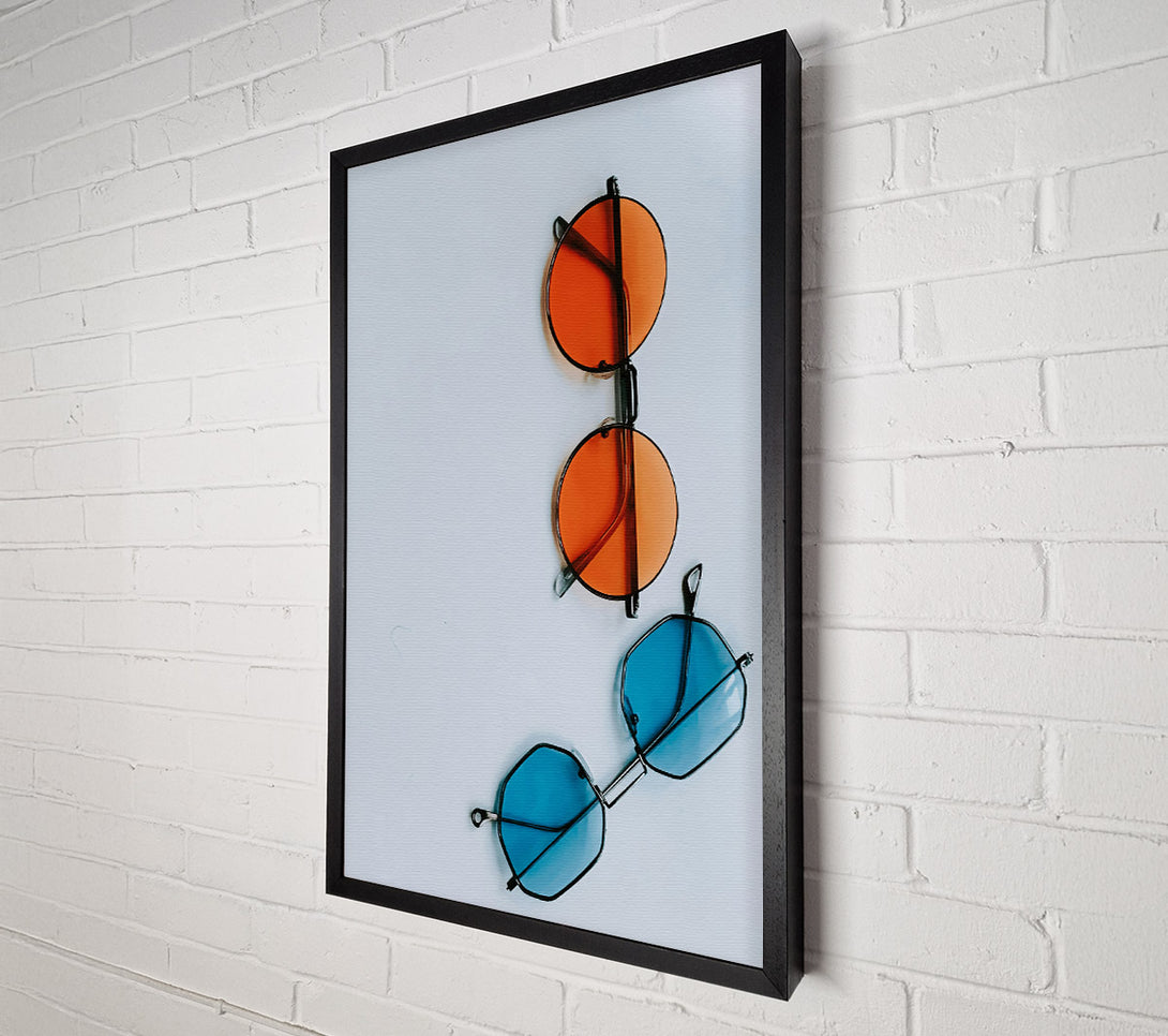  A Canvas Print of Orange Lens Reflections Canvas Art