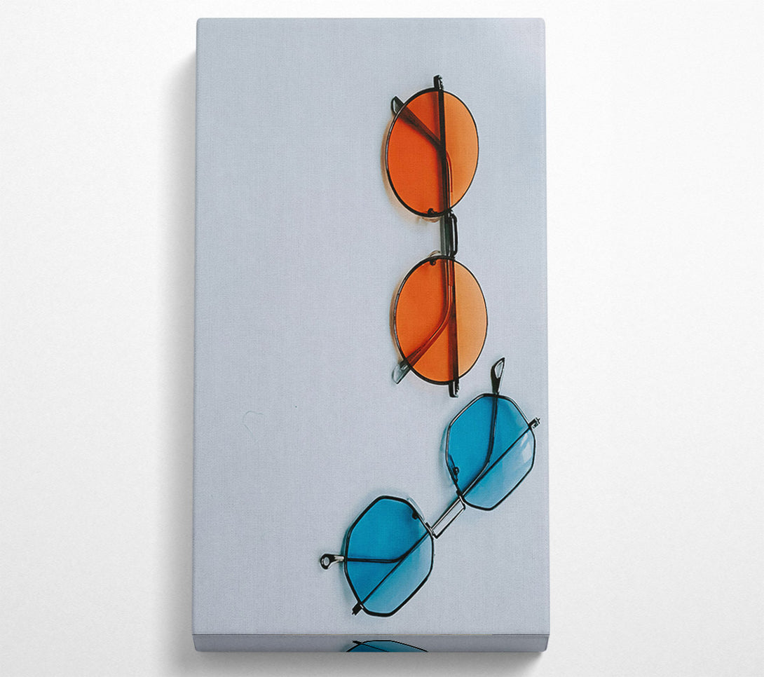  A Canvas Print of Orange Lens Reflections Canvas Art