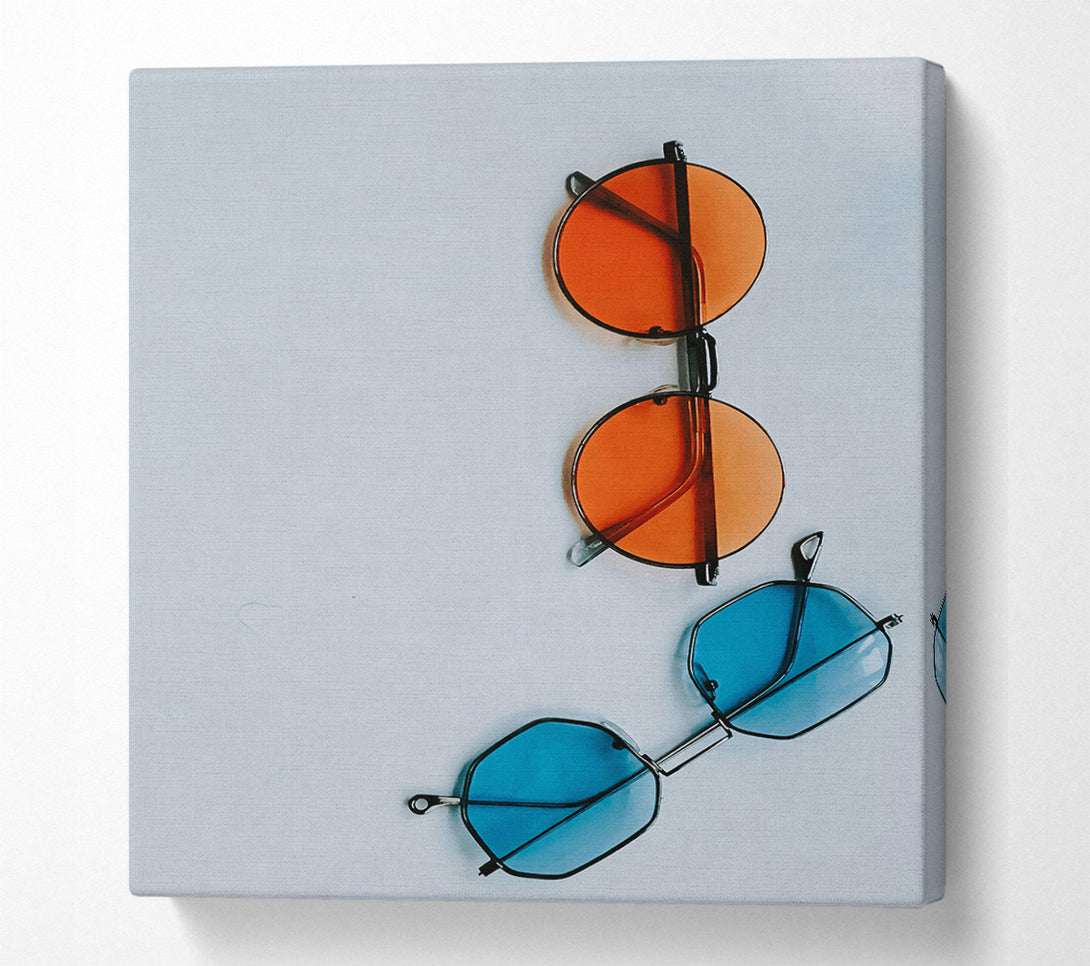  A Canvas Print of Orange Lens Reflections Canvas Art