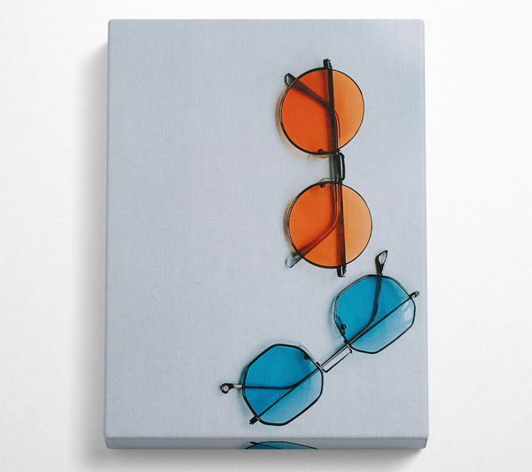  A Canvas Print of Orange Lens Reflections Canvas Art