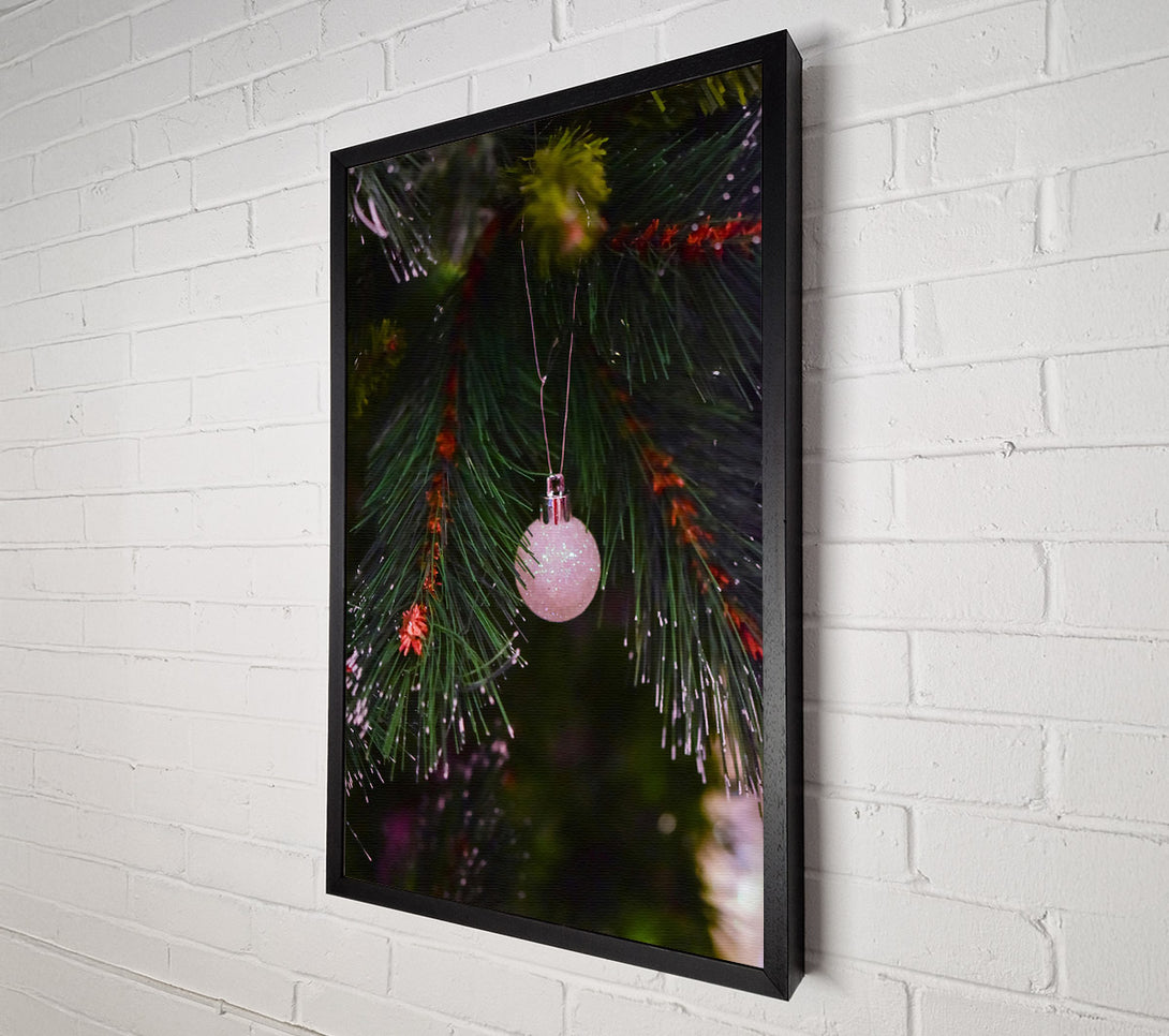  A Canvas Print of Green Glittery Ornament Canvas Art