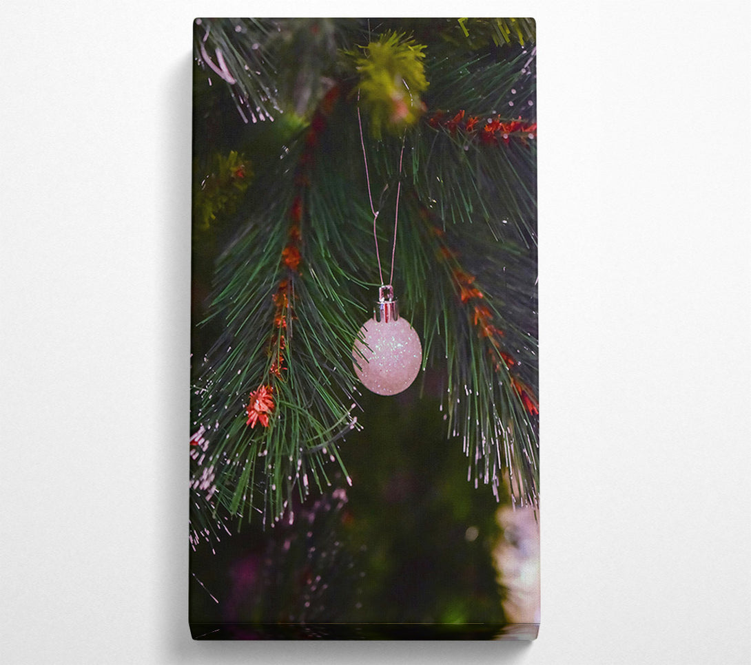  A Canvas Print of Green Glittery Ornament Canvas Art