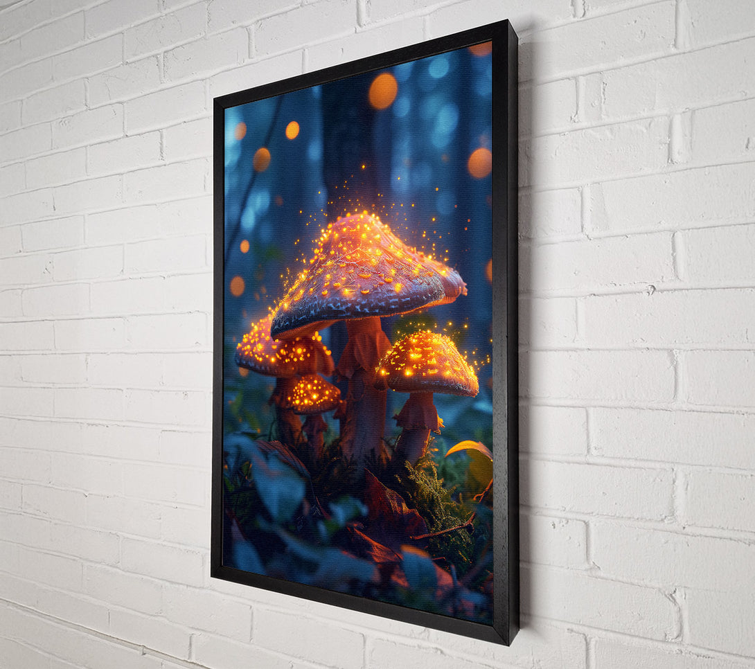  A Canvas Print of Mystical Mushroom Glow Canvas Wall Art