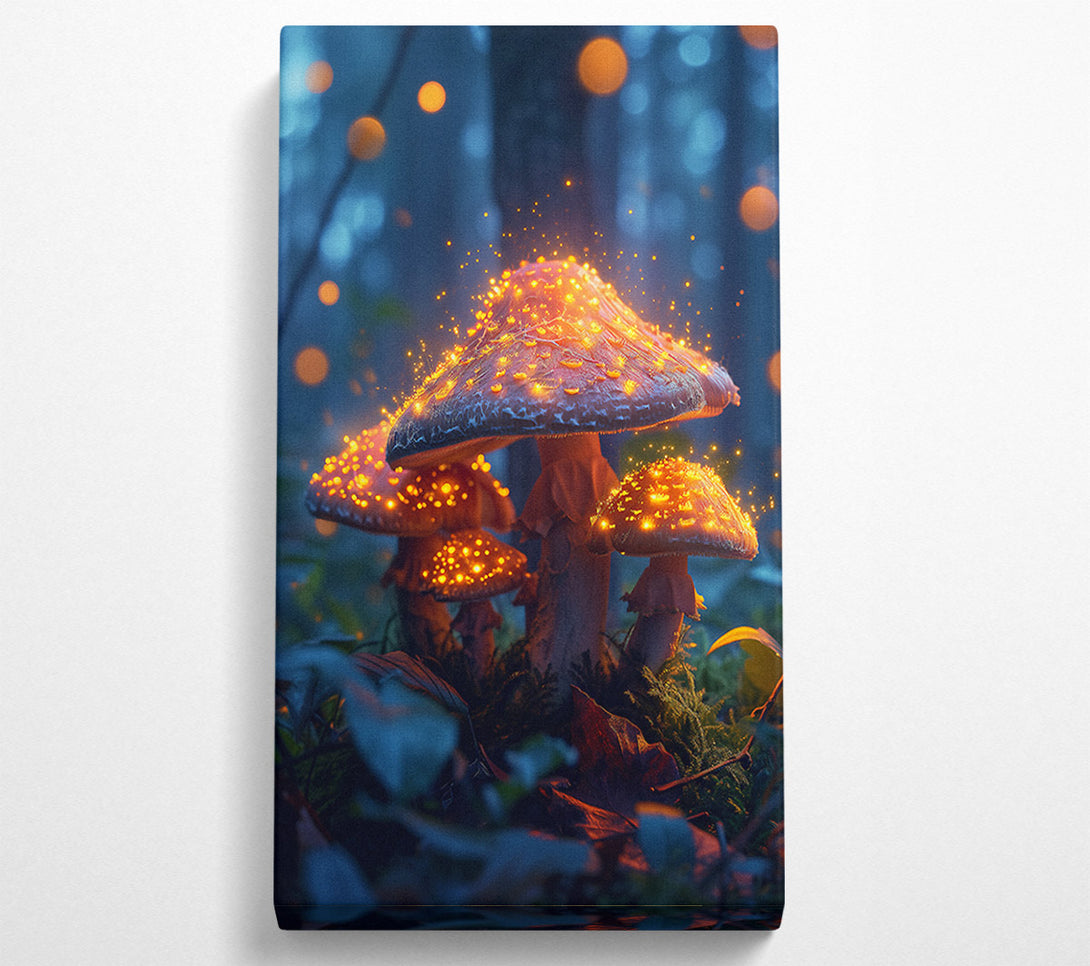  A Canvas Print of Mystical Mushroom Glow Canvas Wall Art