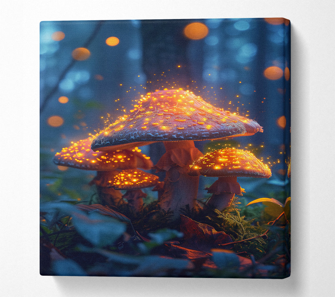  A Canvas Print of Mystical Mushroom Glow Canvas Wall Art