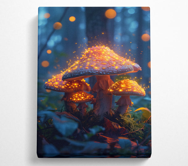  A Canvas Print of Mystical Mushroom Glow Canvas Wall Art
