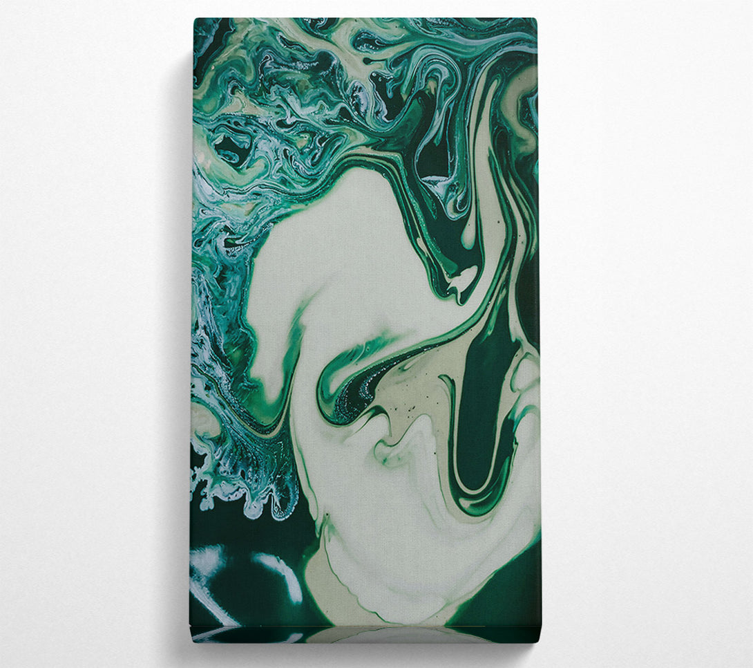  A Canvas Print of Emerald Swirls And Streams Canvas Wall Art