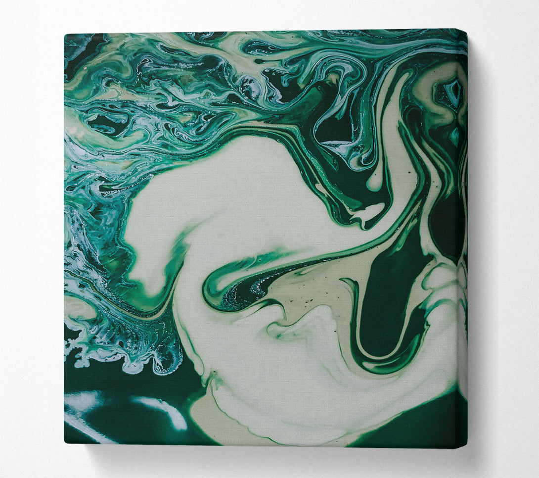  A Canvas Print of Emerald Swirls And Streams Canvas Wall Art